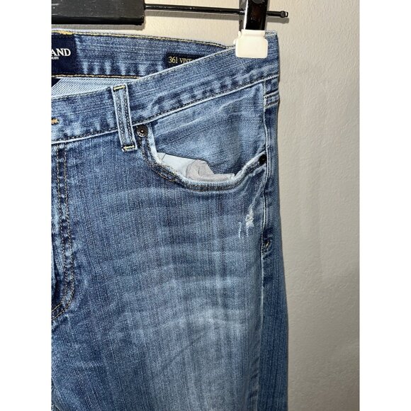 Lucky Brand 361 Vintage Jeans Mens 34X34 Straight Cut Factory Distressed - Picture 5 of 11